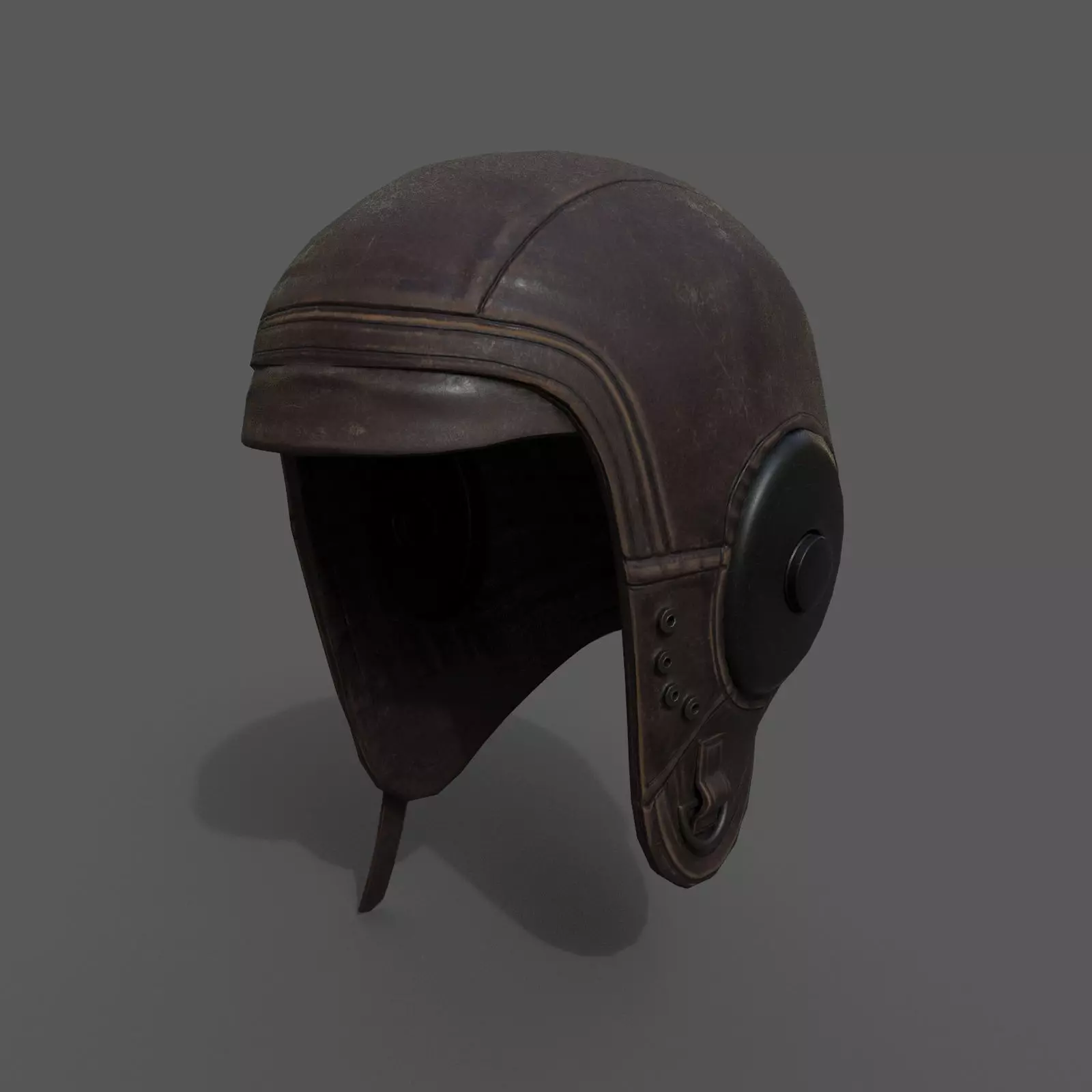 Helmet scifi pilot retro military  Low-poly 3D model_0