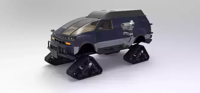 Truck with Mattracks Suspension tracks concept