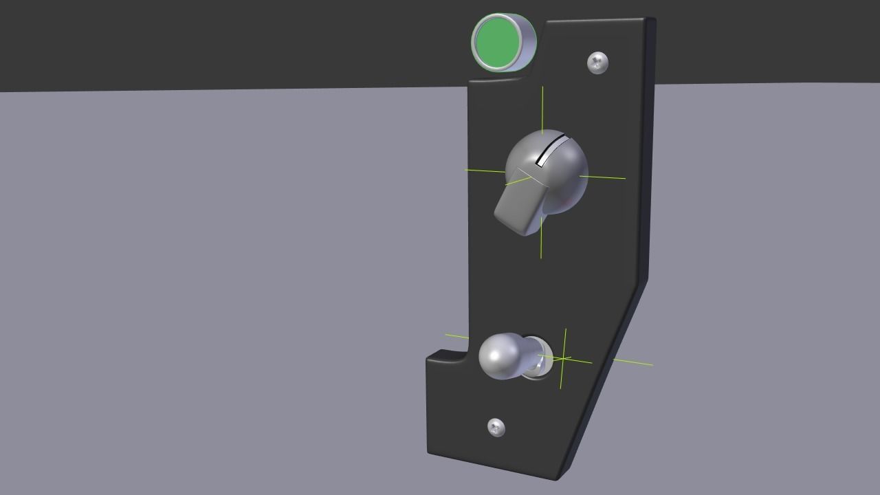 F16 Fuel Quantity Selector Panel 3D model_3