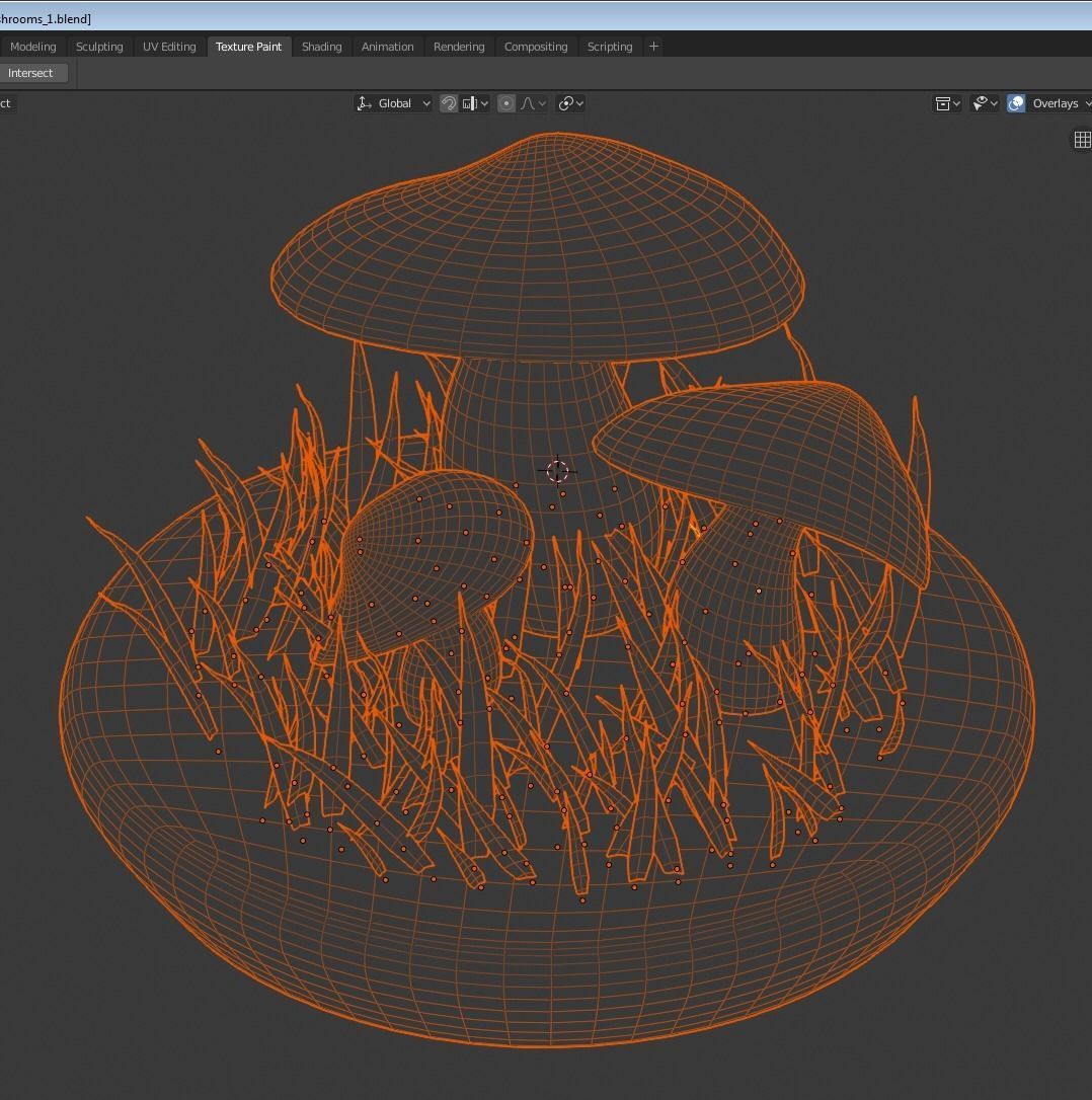 fairy mushrooms Low-poly 3D model_10