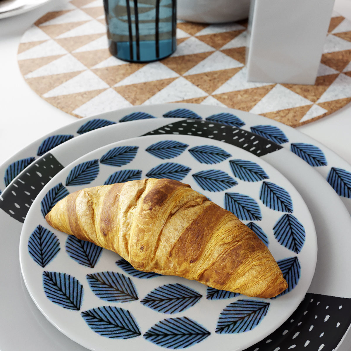 Scandinavian tableware set 3D model_4