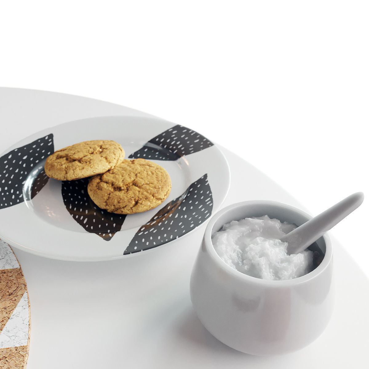 Scandinavian tableware set 3D model_5