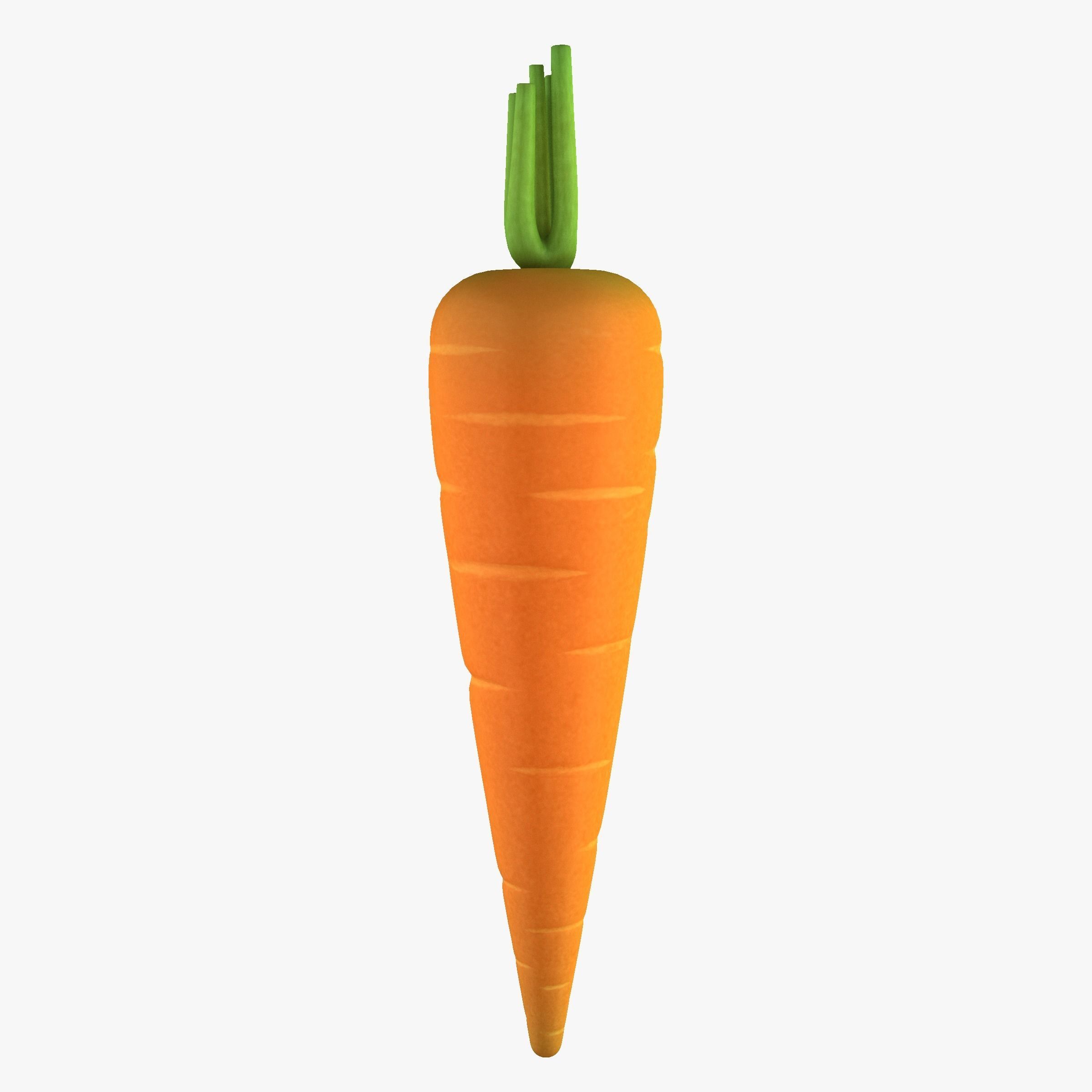 Carrot Low-poly 3D model_3