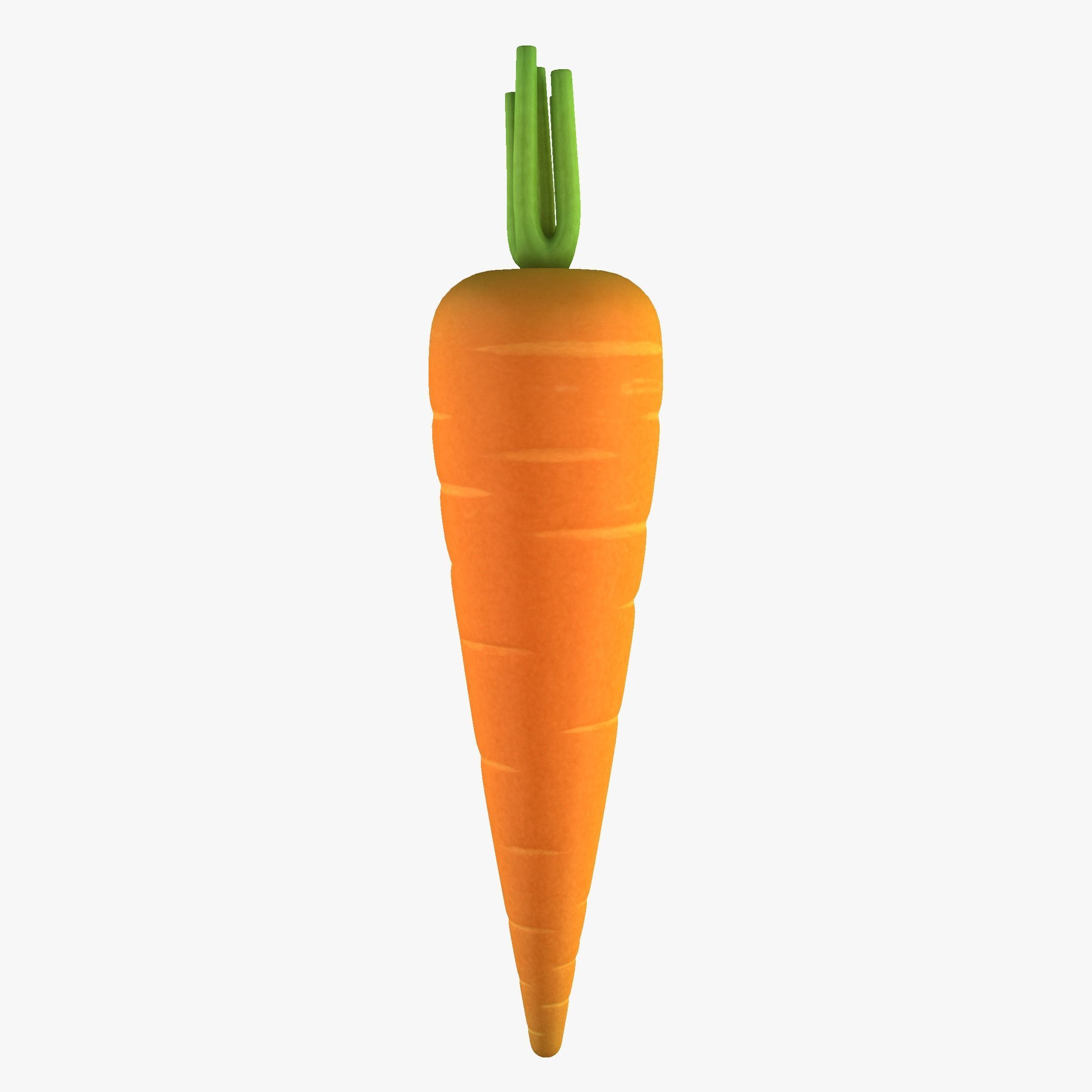 Carrot Low-poly 3D model_2