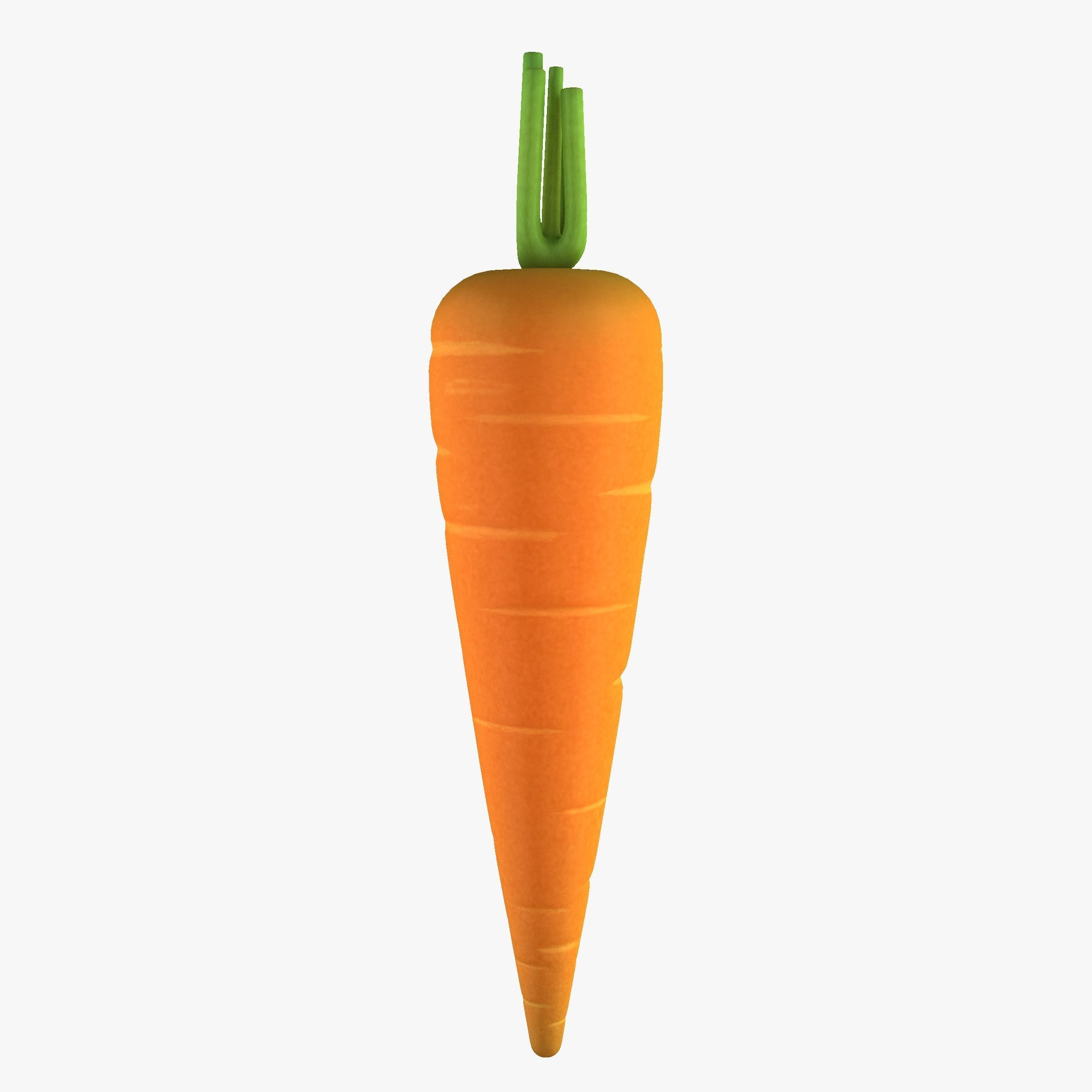 Carrot Low-poly 3D model_5