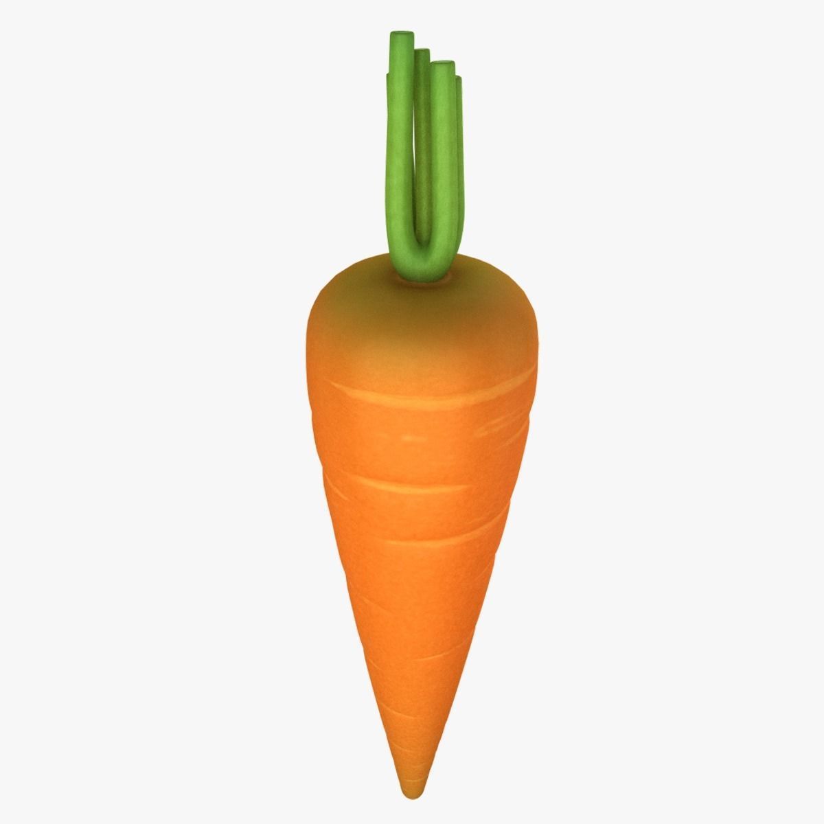 Carrot Low-poly 3D model_1