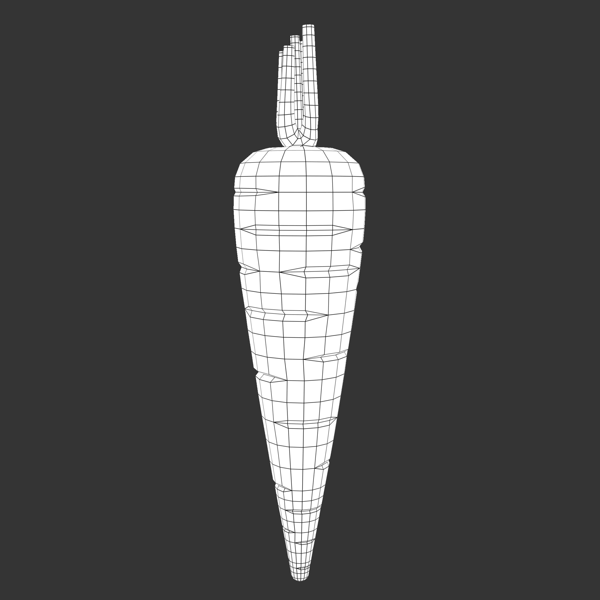 Carrot Low-poly 3D model_8