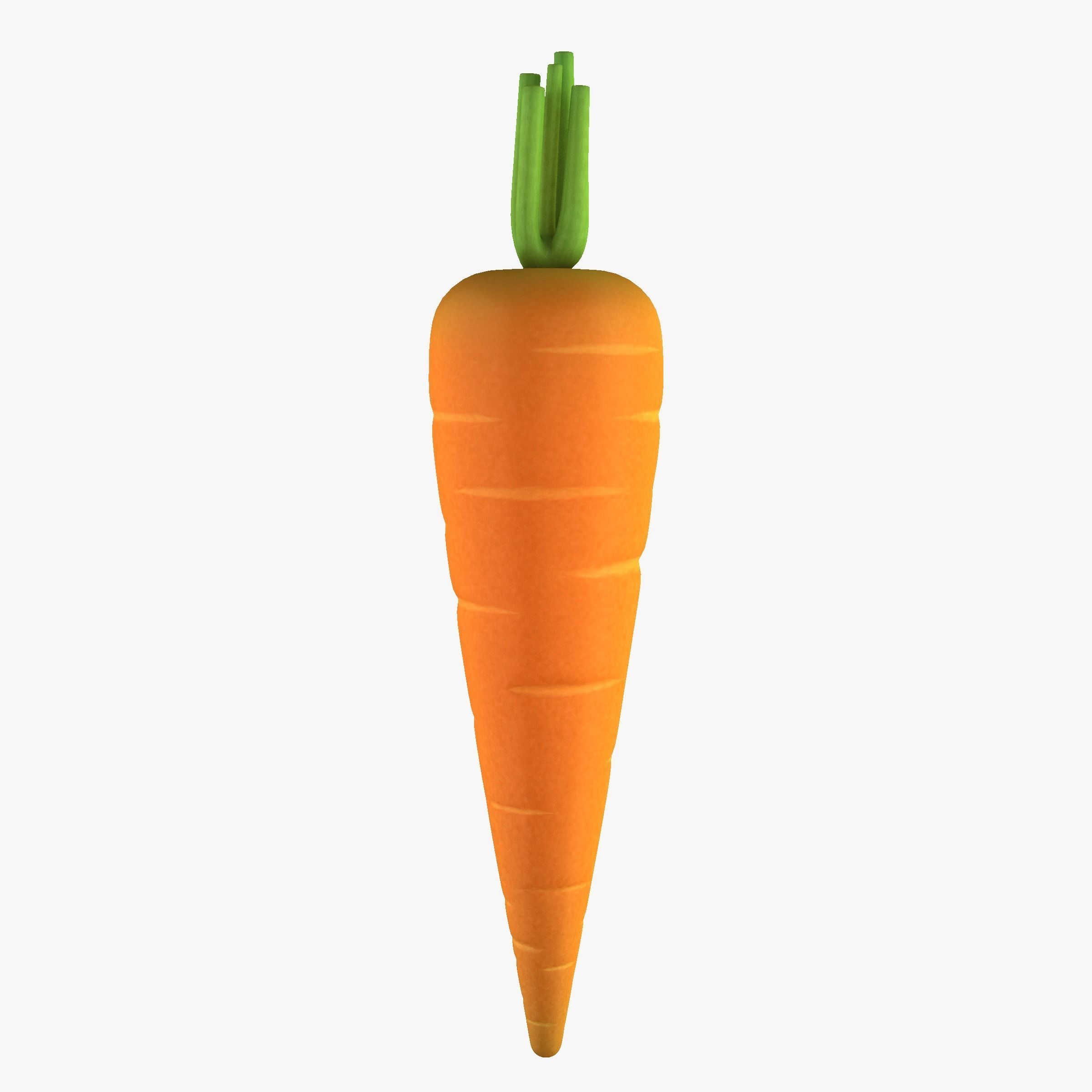 Carrot Low-poly 3D model_4