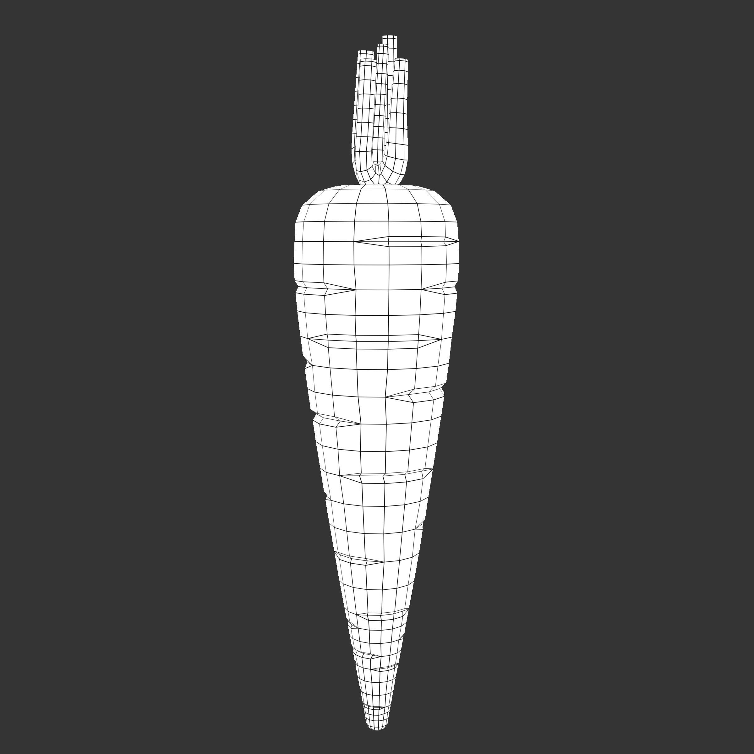 Carrot Low-poly 3D model_9