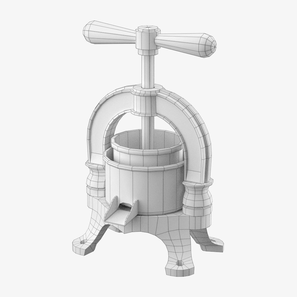 Fruit Press Low-poly 3D model_1