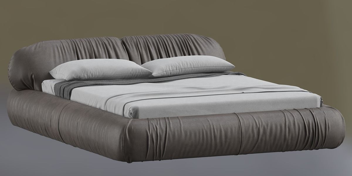PIUMOTTO bed made out of leather 3D model_11