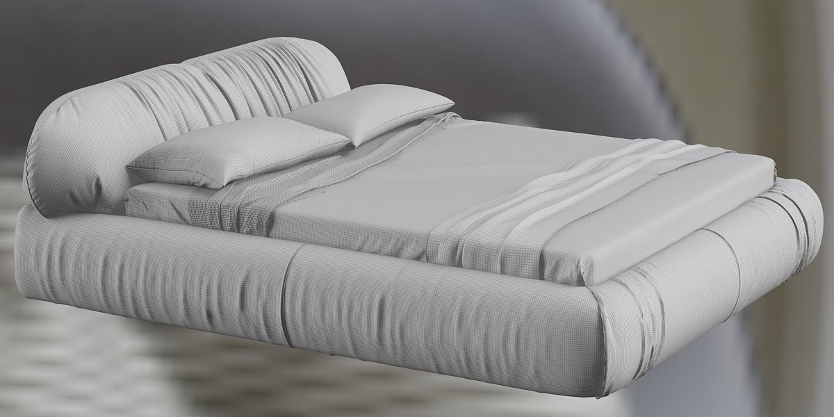 PIUMOTTO bed made out of leather 3D model_15