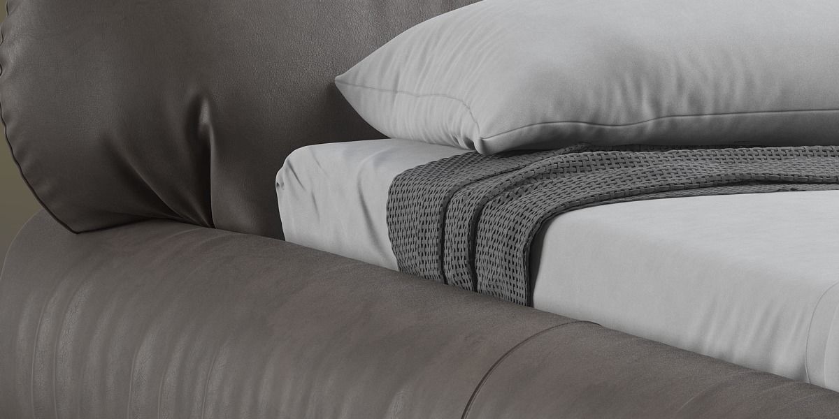 PIUMOTTO bed made out of leather 3D model_10