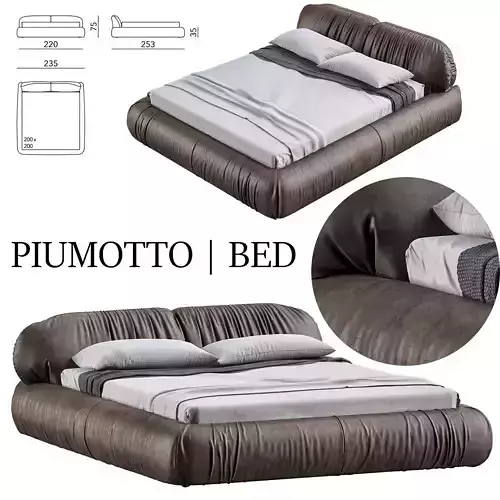 PIUMOTTO bed made out of leather
