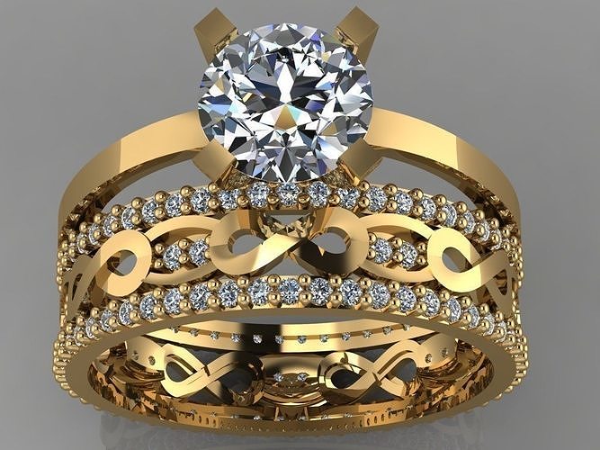 GC GOLD TW039- Diamond ring 3D print model