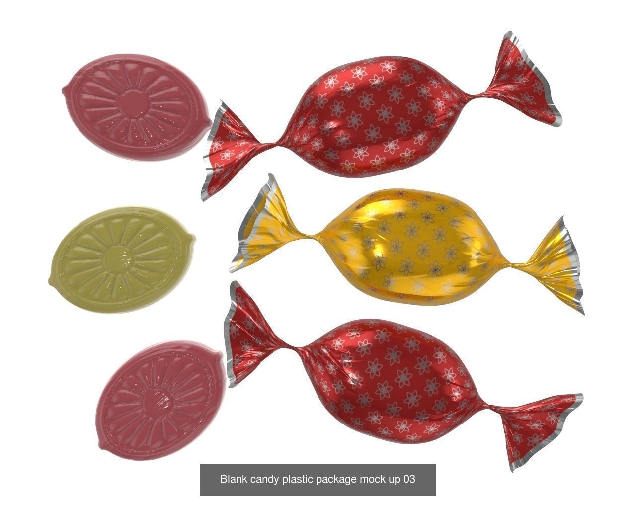 candy wraps packaged packaging  3D Model Collection_46