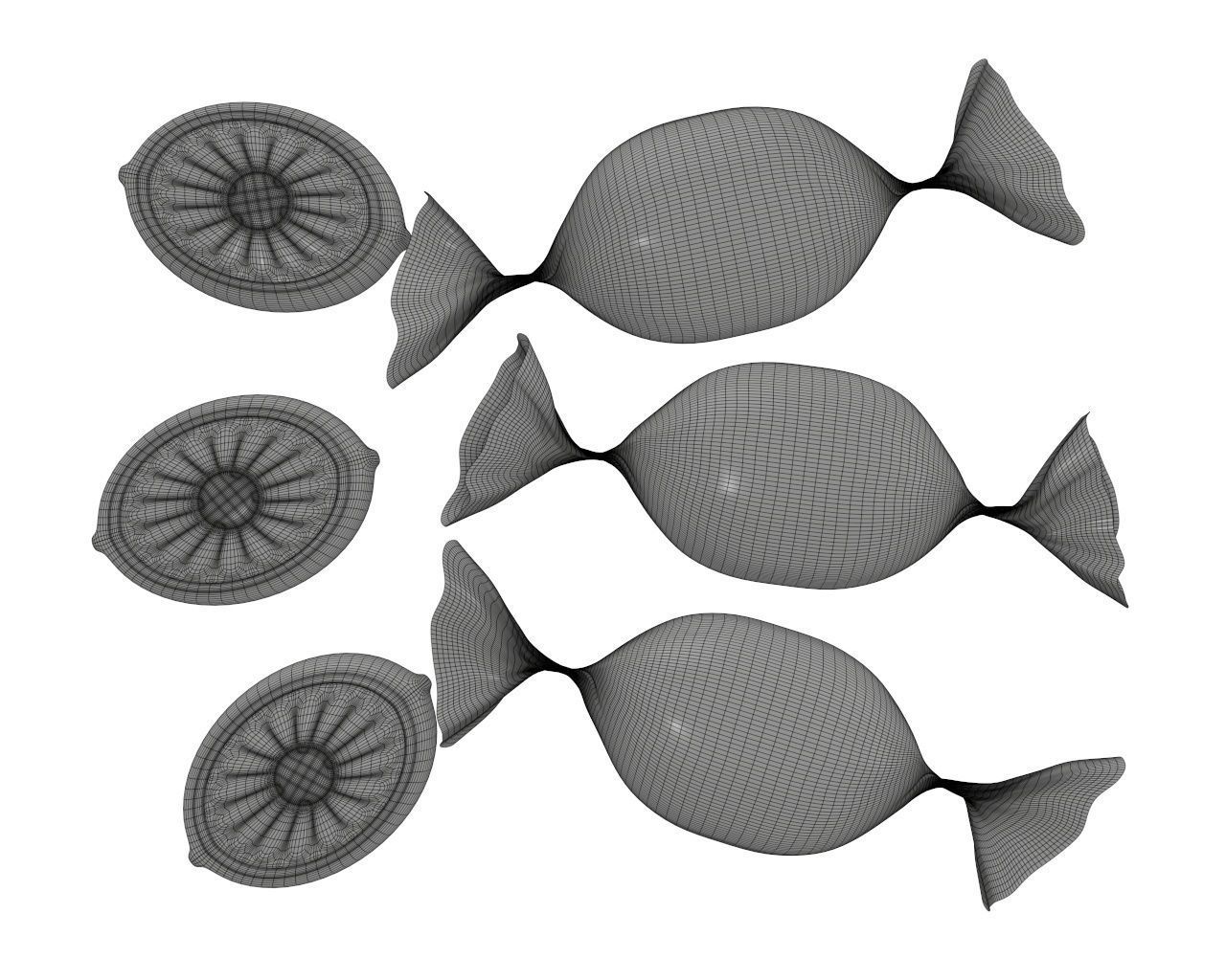 candy wraps packaged packaging  3D Model Collection_47