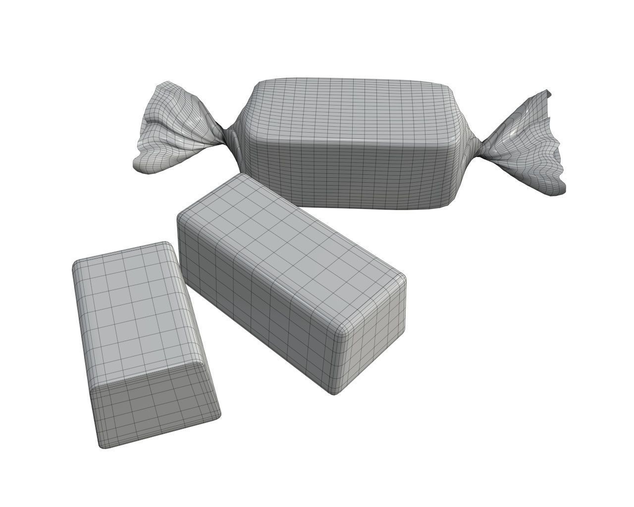 candy wraps packaged packaging  3D Model Collection_8