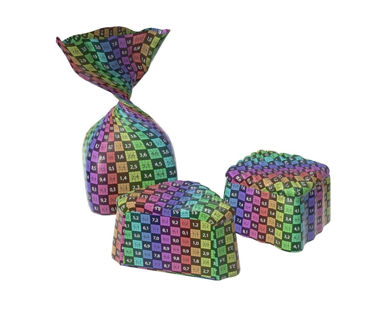 candy wraps packaged packaging  3D Model Collection_12