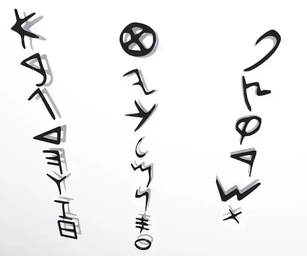 Phoenician Alphabet 3D model