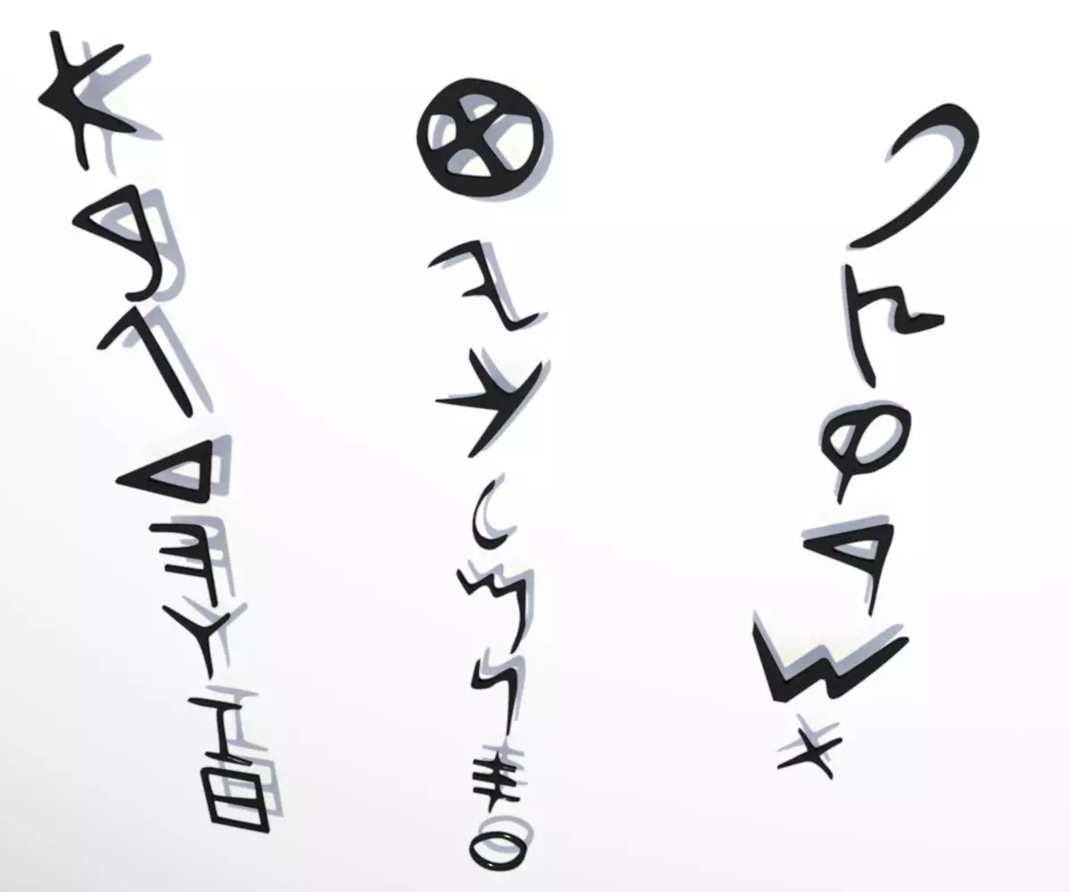 Phoenician Alphabet 3D model