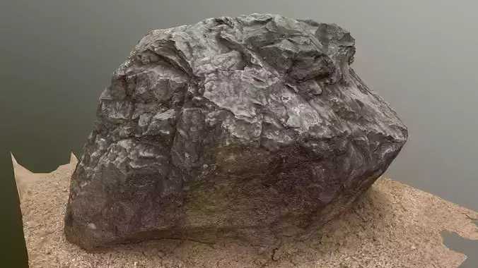 Photoscan Rock 0001 only HighPoly Mesh 16K Texture