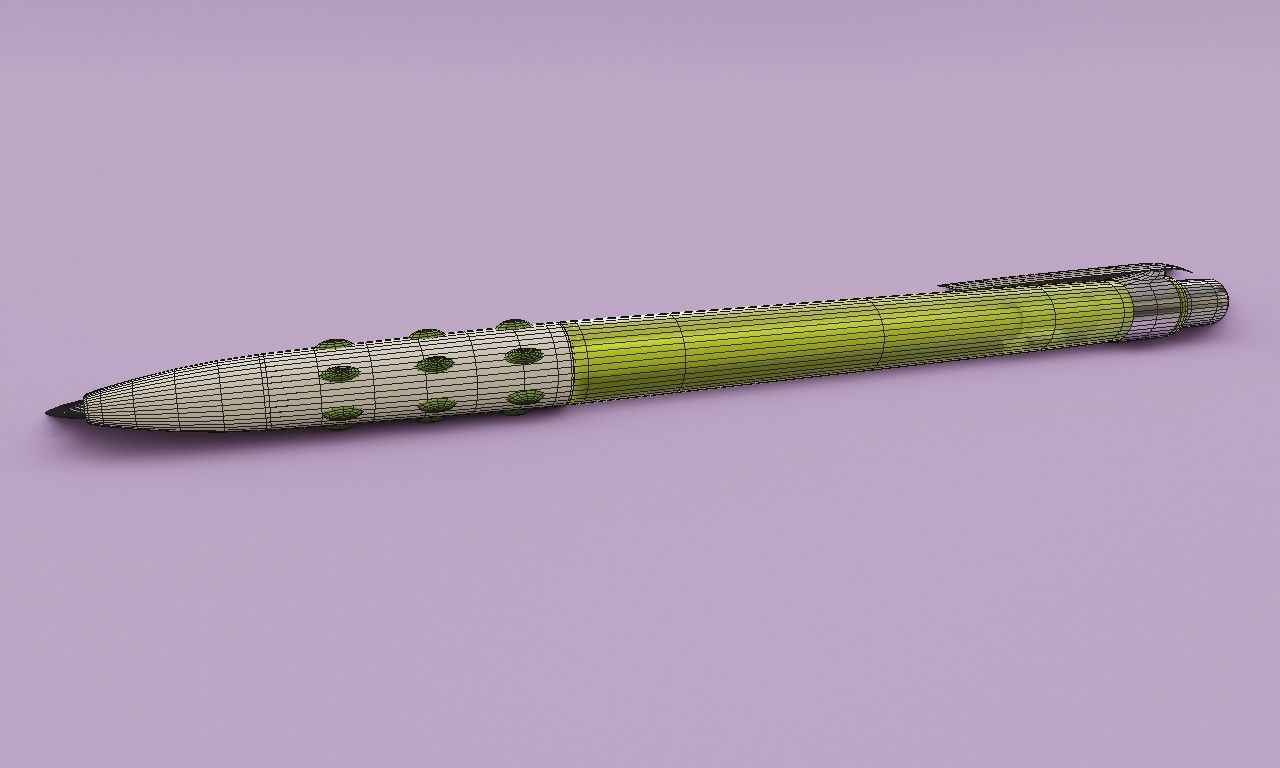 Ballpoint pen 3D model_2