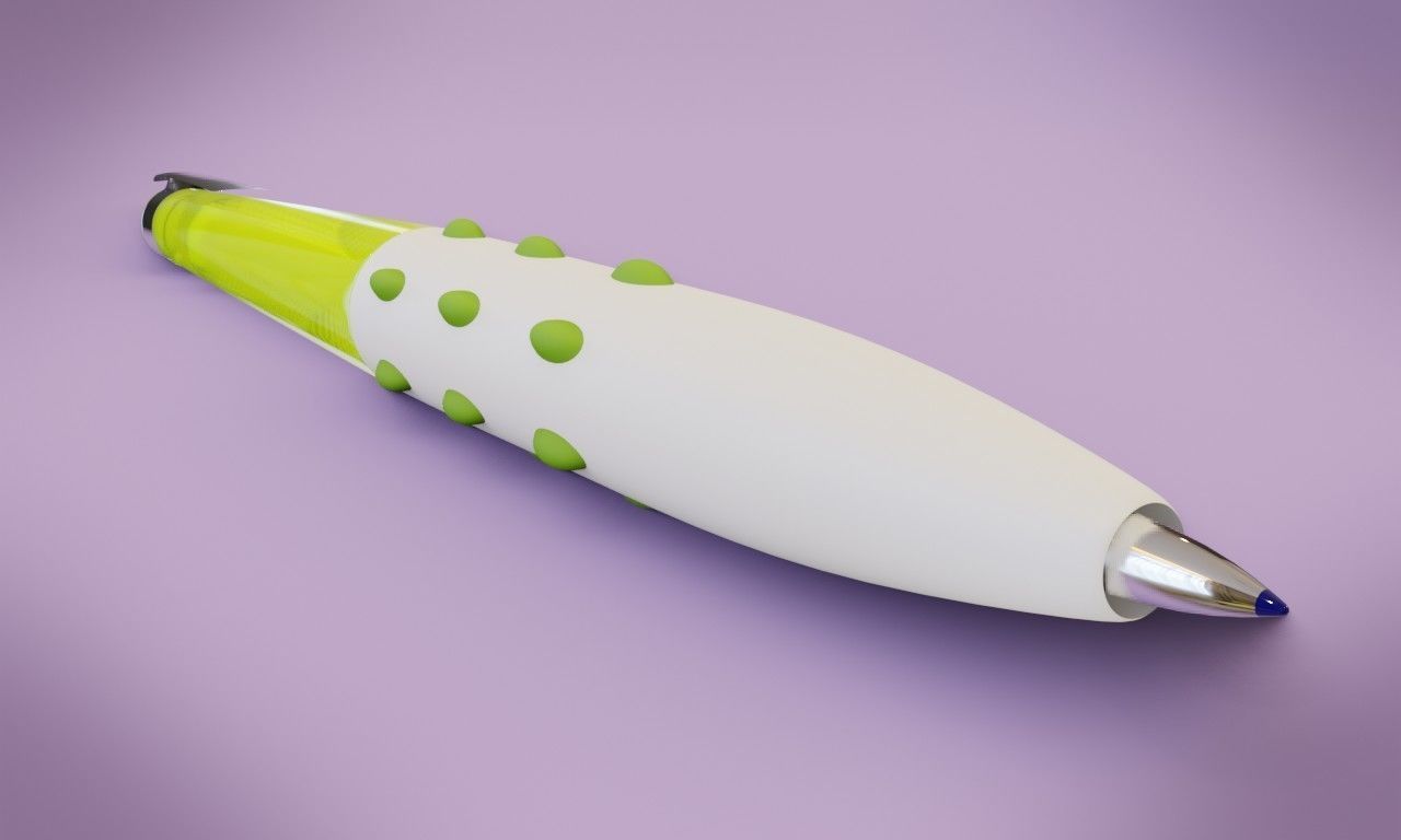 Ballpoint pen 3D model_3