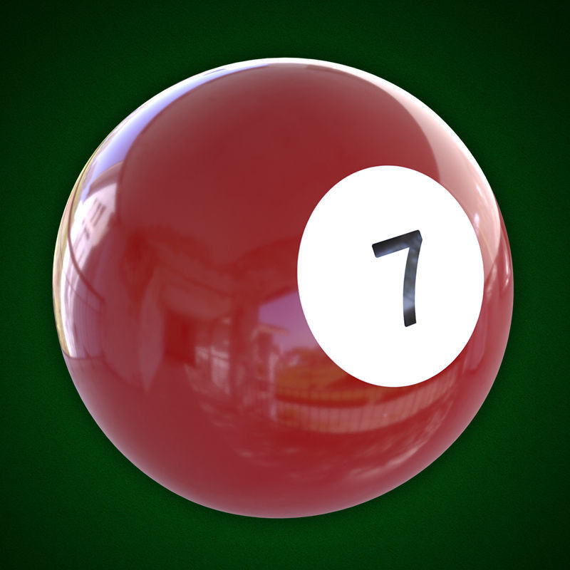 Billiard balls Low-poly 3D model_5