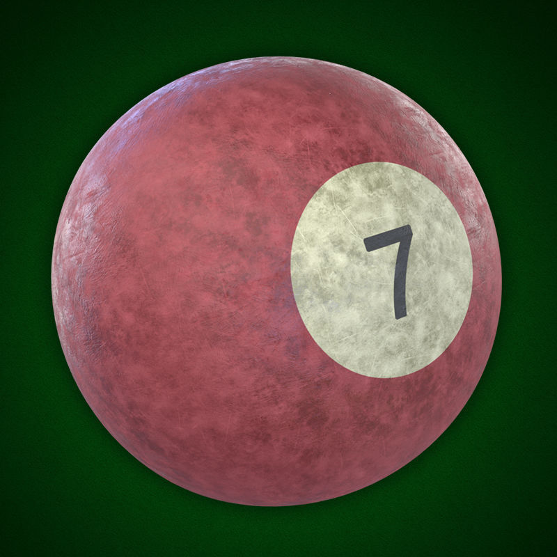 Billiard balls Low-poly 3D model_6