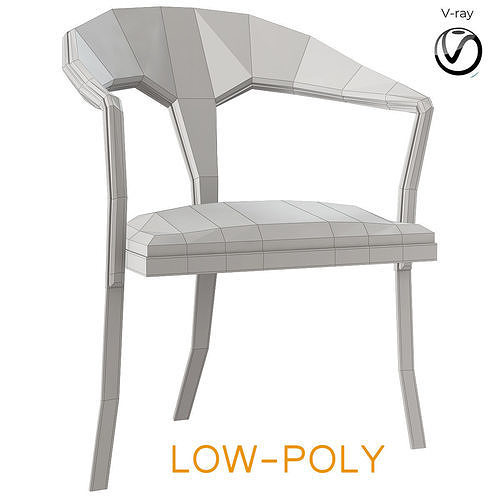 Chair 10 pieces 3d model Low-poly 3D model 2