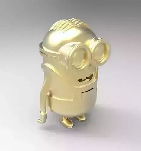 miniyon gold minion with glasses Free 3D print model