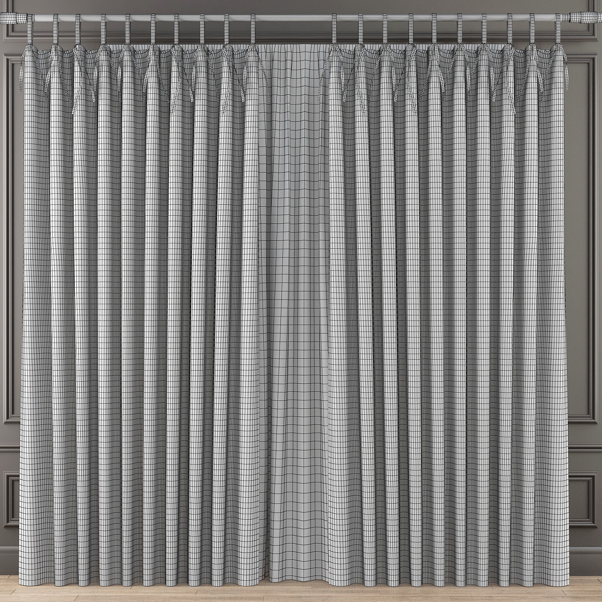 Curtains 10 pieces 3d model Low-poly 3D model_13