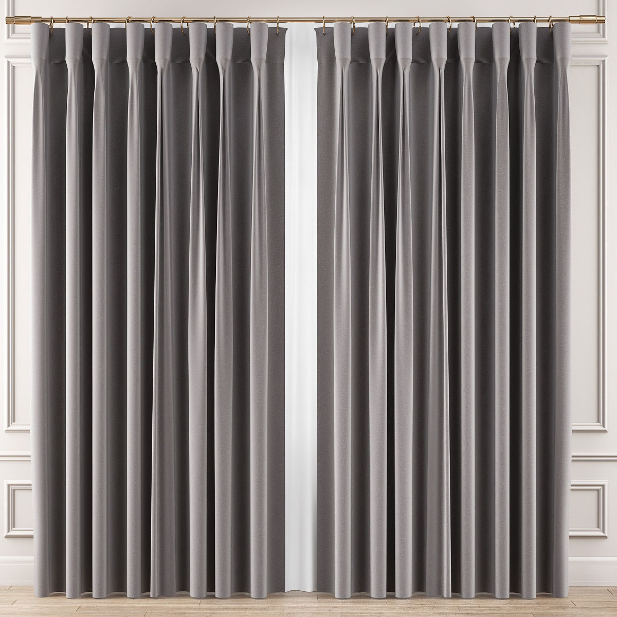 Curtains 10 pieces 3d model Low-poly 3D model_7