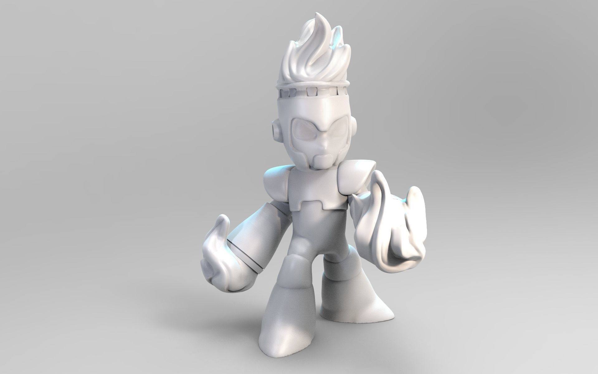 Fireman king of robots 3D print model_9