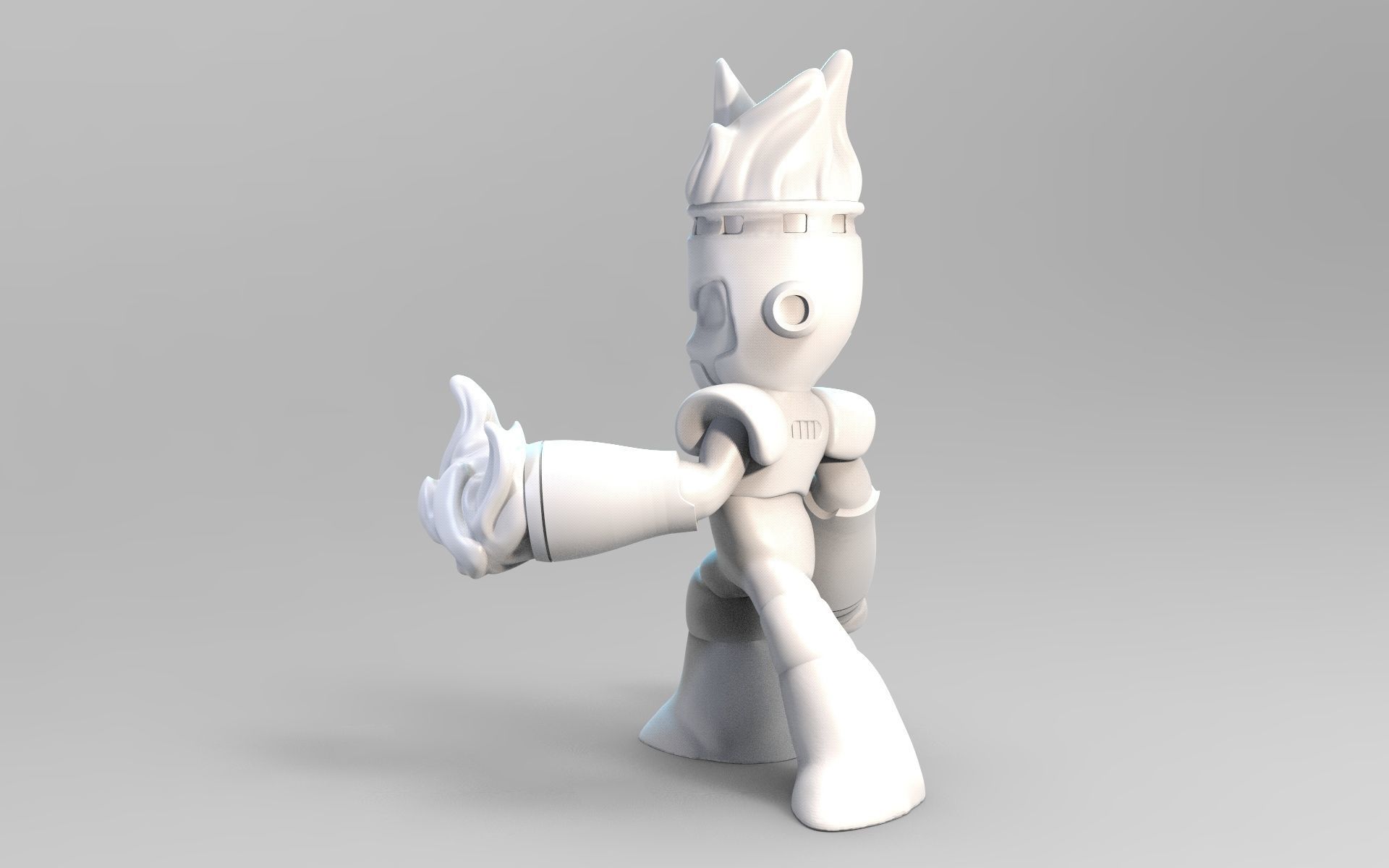 Fireman king of robots 3D print model_10
