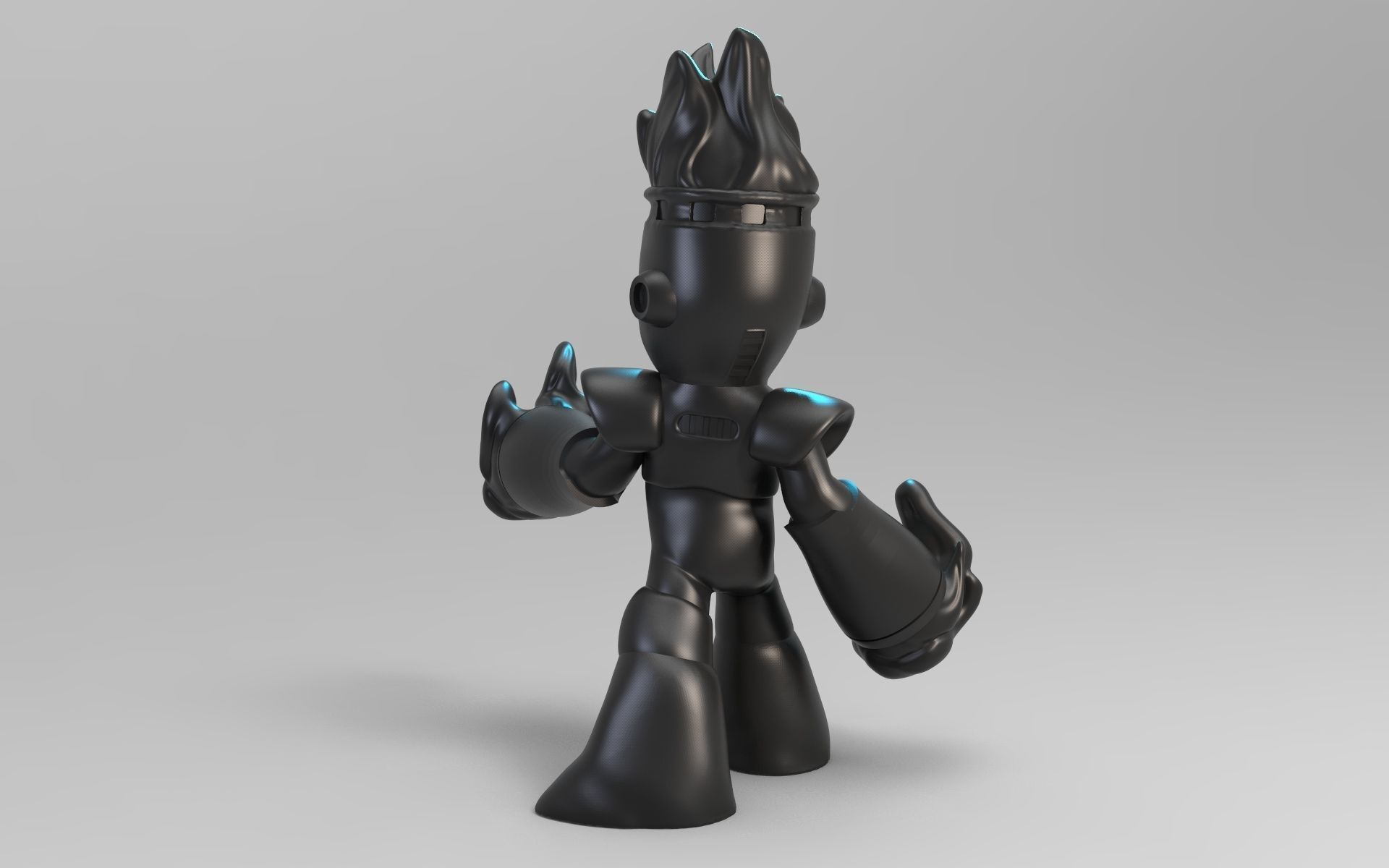 Fireman king of robots 3D print model_4