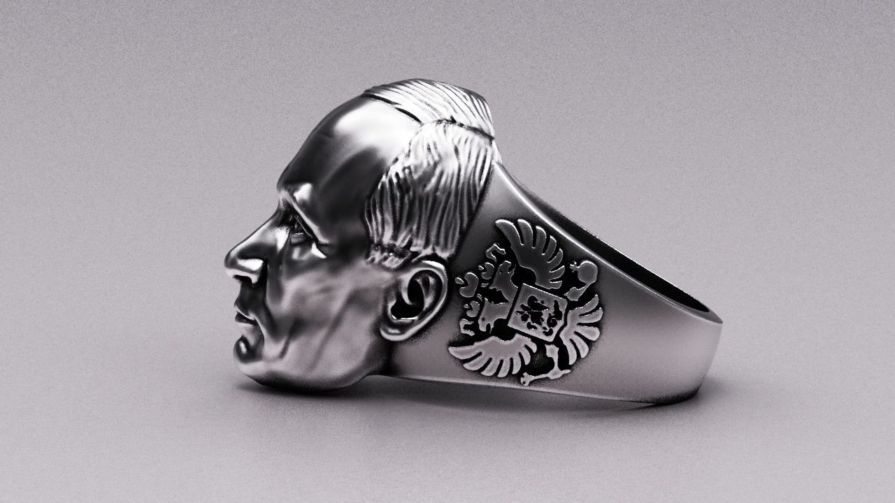 Putin Ring 3D print model_2