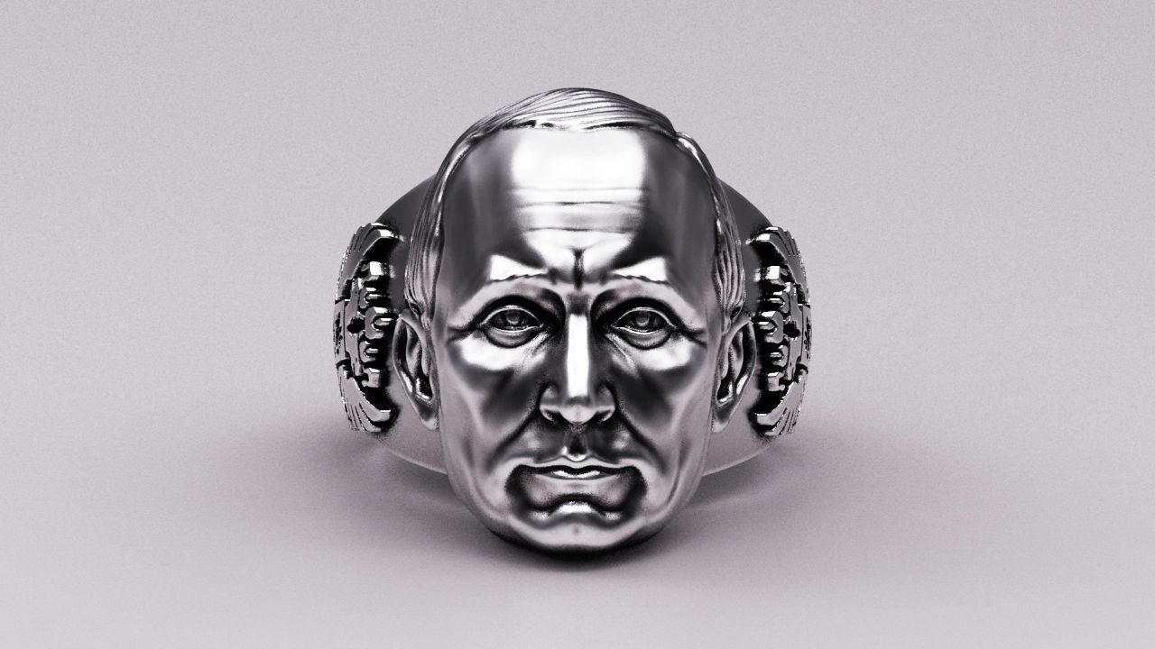 Putin Ring 3D print model_3