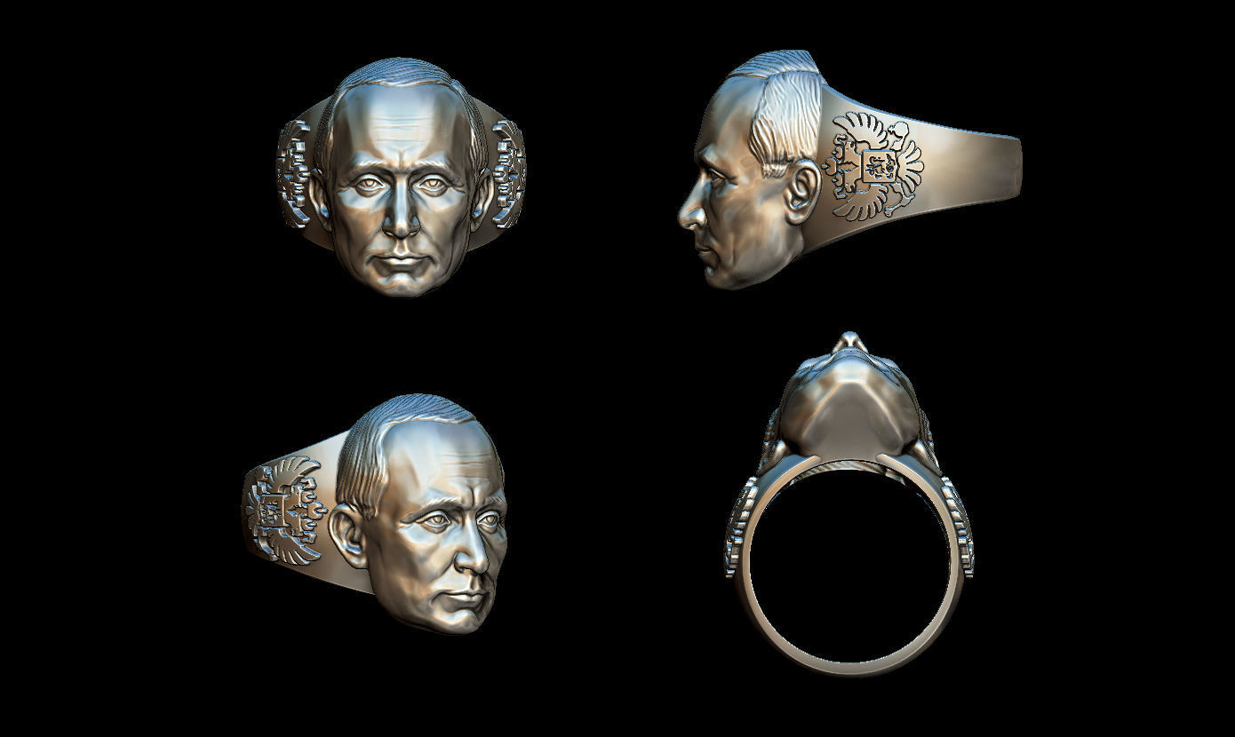Putin Ring 3D print model_6