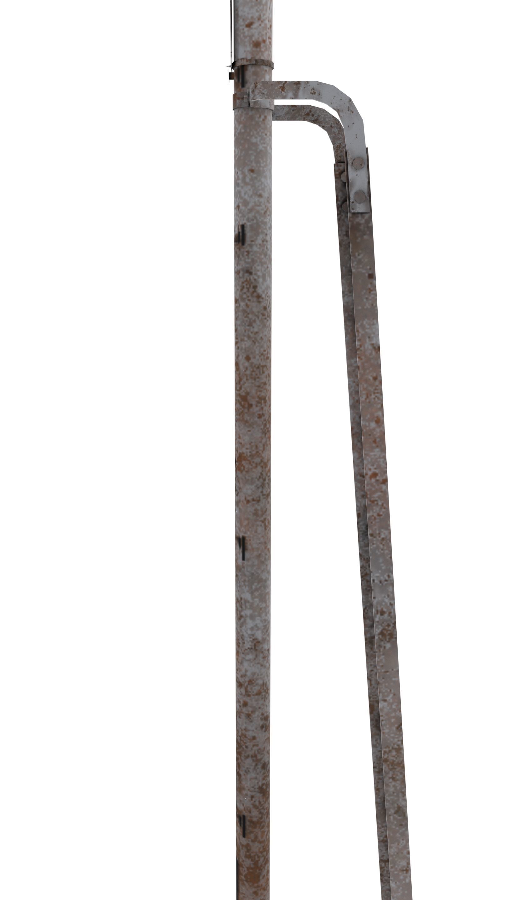 Train Traffic Light Weathered 9 3D model_3