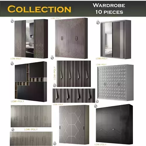 Wardrobe 10 pieces 3d model