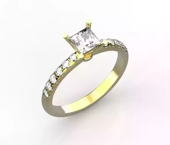 Engagement rings with square stone