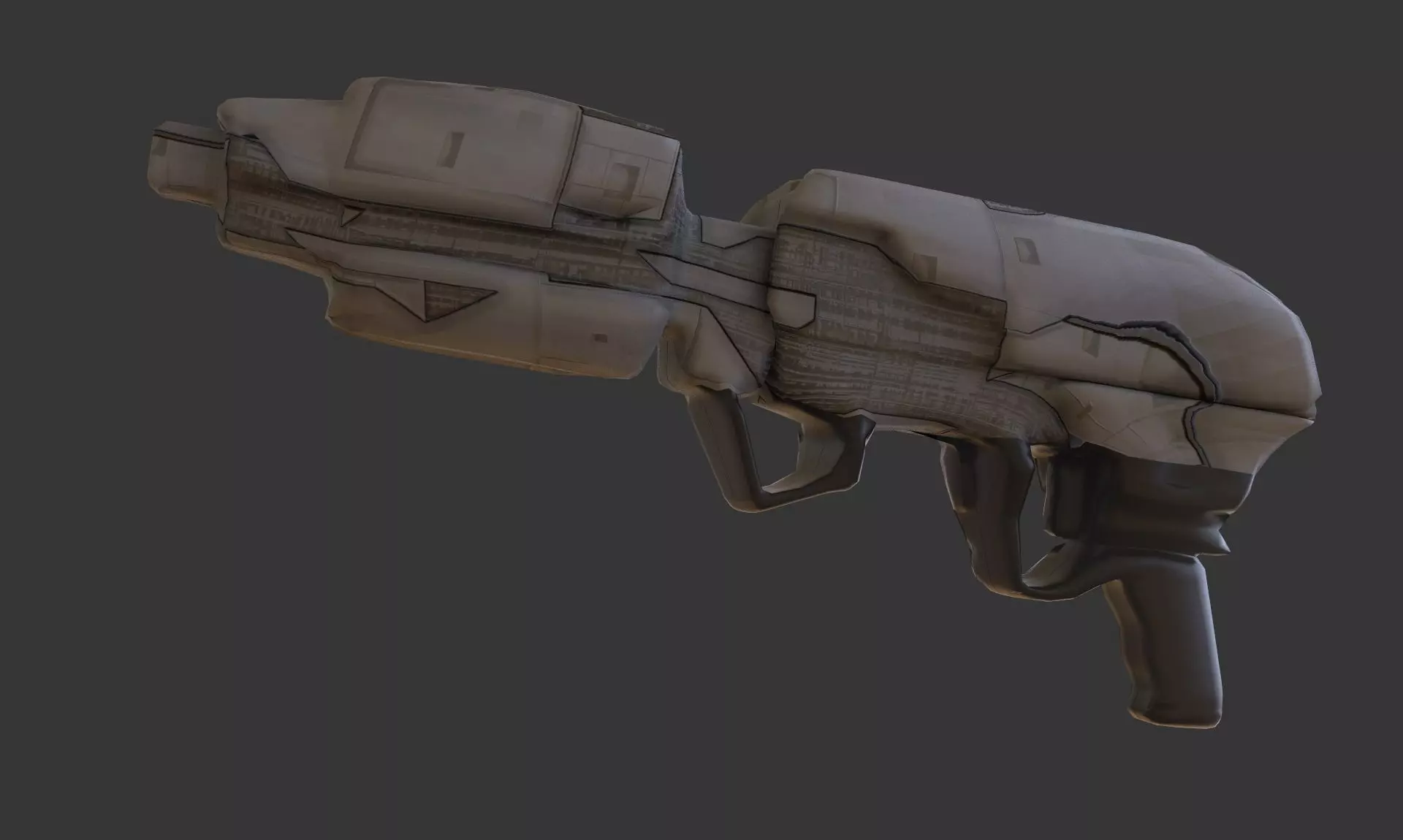 Sci Fi Gun Low-poly 3D model_0