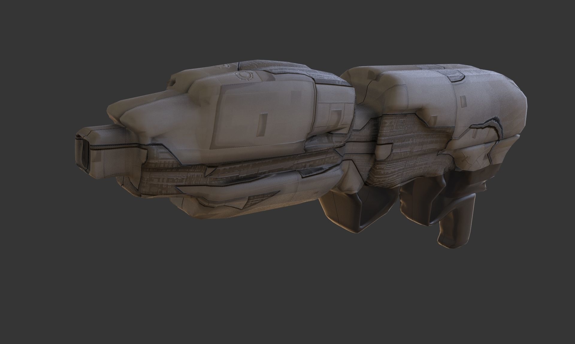 Sci Fi Gun Low-poly 3D model_4