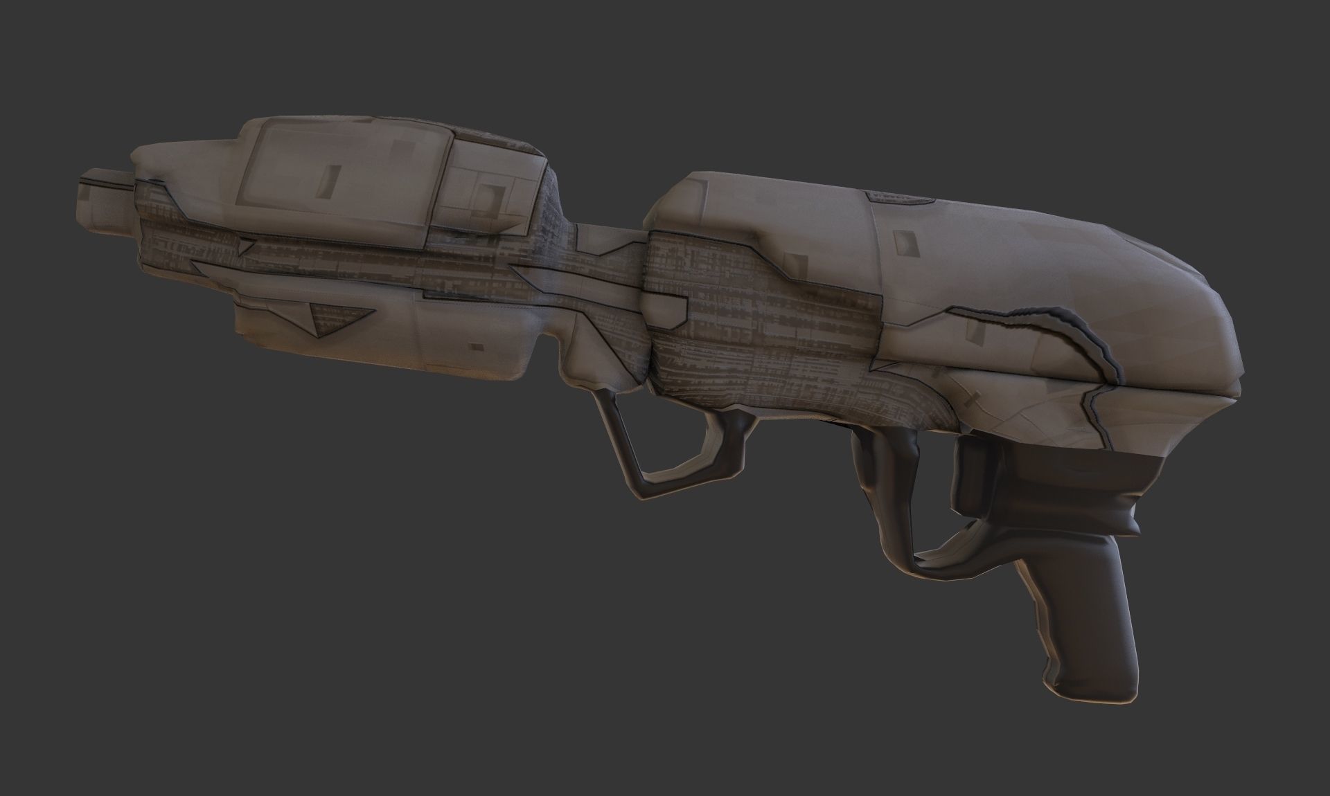 Sci Fi Gun Low-poly 3D model_1