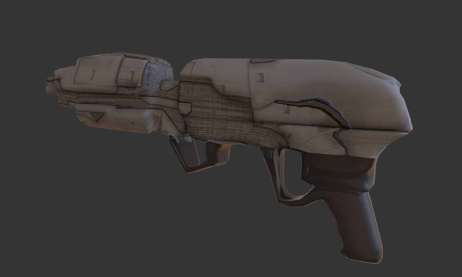 Sci Fi Gun Low-poly 3D model_5
