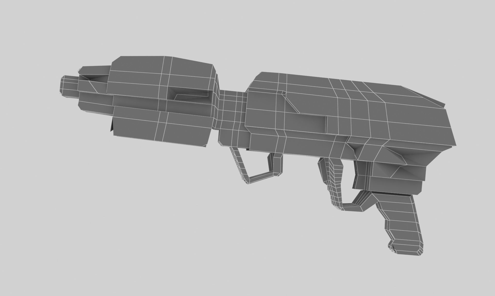 Sci Fi Gun Low-poly 3D model_6
