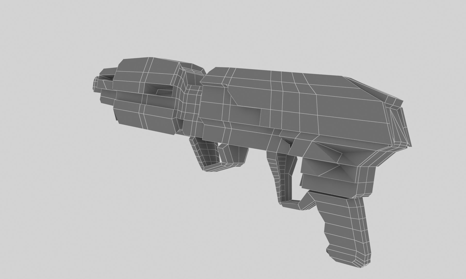 Sci Fi Gun Low-poly 3D model_7