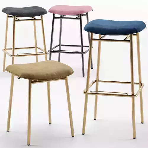 Fifties Backless Bar Stool  - Calligaris